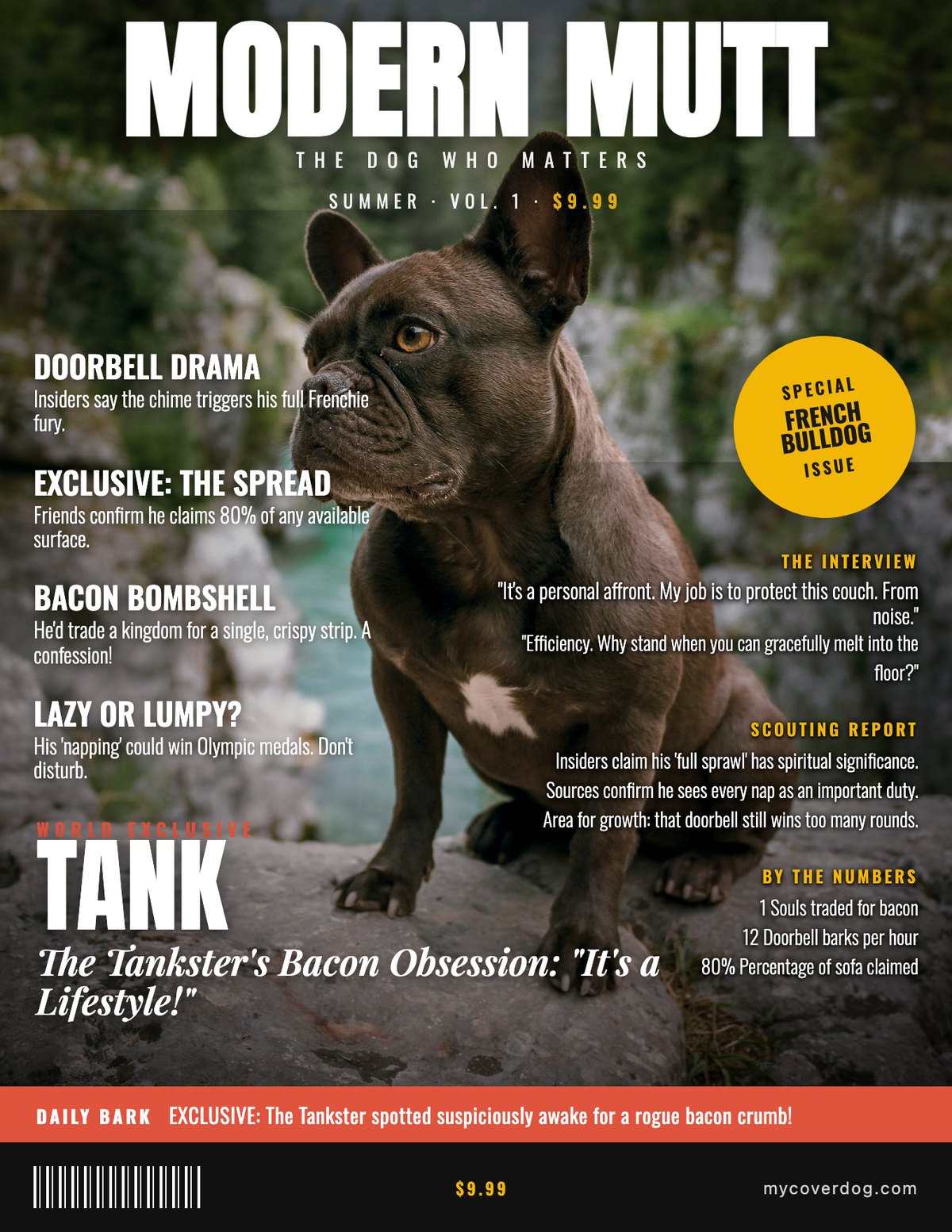 Tank on the cover of Modern Mutt